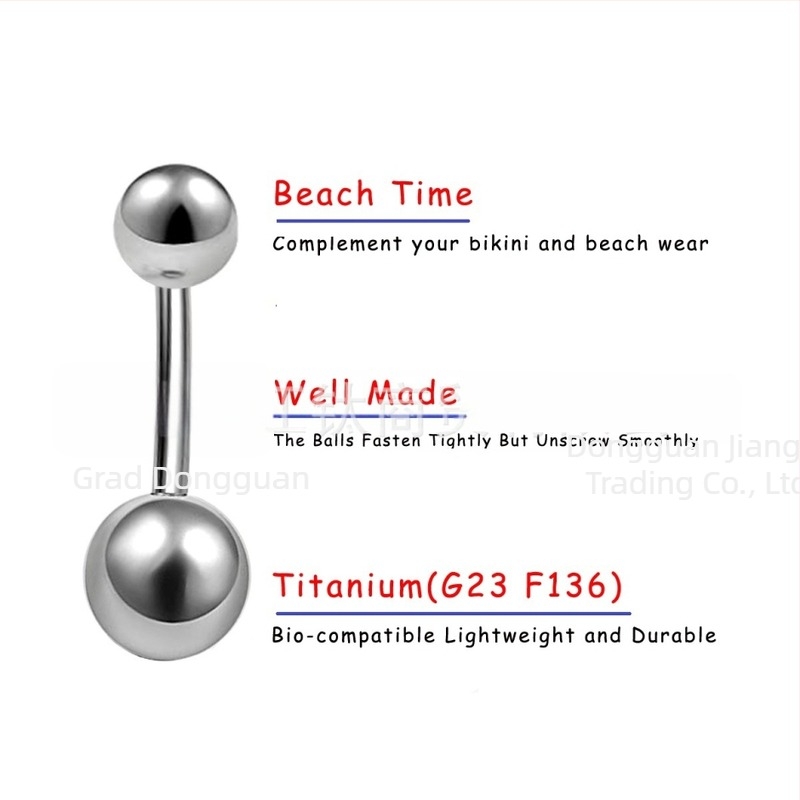 Pupčani prsten od titanijeve legure, geometrijski dizajn, polirani završetak, čistoća G23, unisex