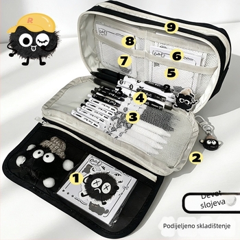 Školski pernica, Oxford platno, unisex, sladak stil, kutija za školske potrepštine