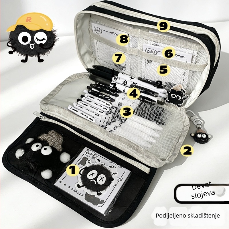 Školski pernica, Oxford platno, unisex, sladak stil, kutija za školske potrepštine