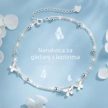 Unisex narukvica za gležanj s srcolikim oblikom, etnički stil, ljeto 2025