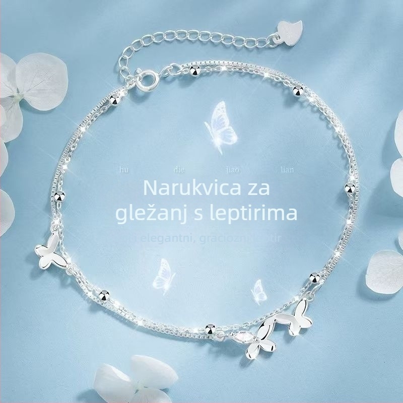 Unisex narukvica za gležanj s srcolikim oblikom, etnički stil, ljeto 2025