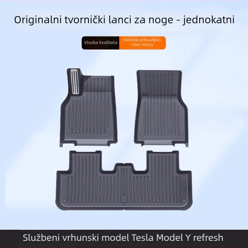 Podne prostirke za Tesla Model Y i Model 3, potpuno pokriće – TPE/umetna guma, Cheyoubao