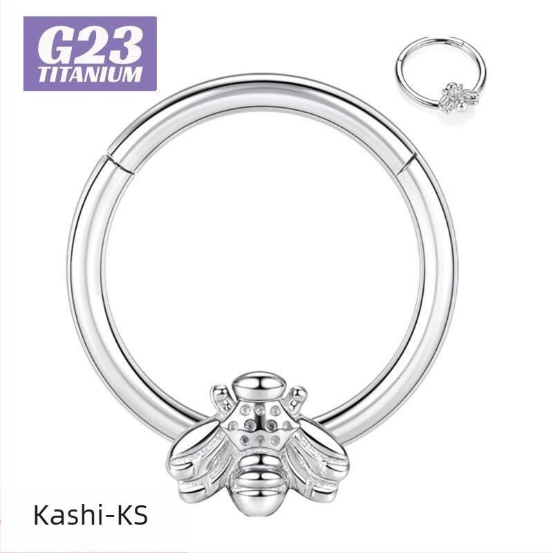 Nosni piercing od titan čelika, poliran, oblik životinje/zodijak, unisex, retro stil
