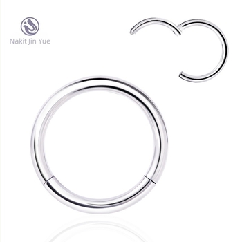 G23 titanij- legure piercing — nosni prsten i ušni piercing, kružni unisex dizajn, vakuumsko prekrivanje, multifunkcionalni nosni septum prsten