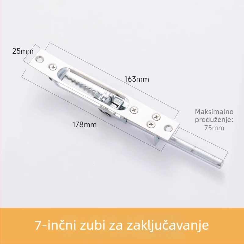 Kvačica od nehrđajućeg čelika za vrata – Tip A, Model: Latch, Površina: vučena žicom, Stil: moderan i jednostavan