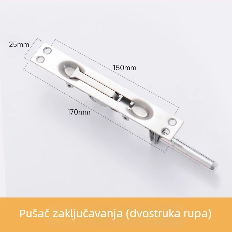 Kvačica od nehrđajućeg čelika za vrata – Tip A, Model: Latch, Površina: vučena žicom, Stil: moderan i jednostavan