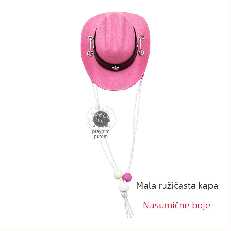 Igračka za kućne ljubimce: kaubojska kapa za mačke i pse, mini kapa s perlicama, pogodna za sva godišnja doba