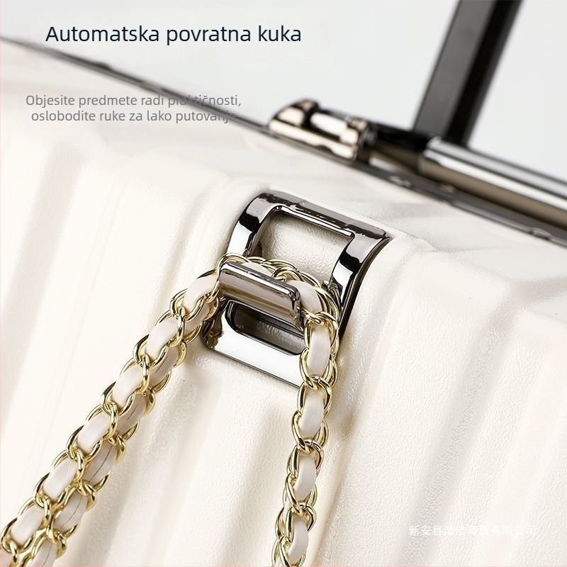 Izdržljiv putni kovčeg s aluminijskim okvirom i tihim kotačićima, velik kapacitet, zatvarač na zip i šifra, pogodan za muškarce, žene i studente
