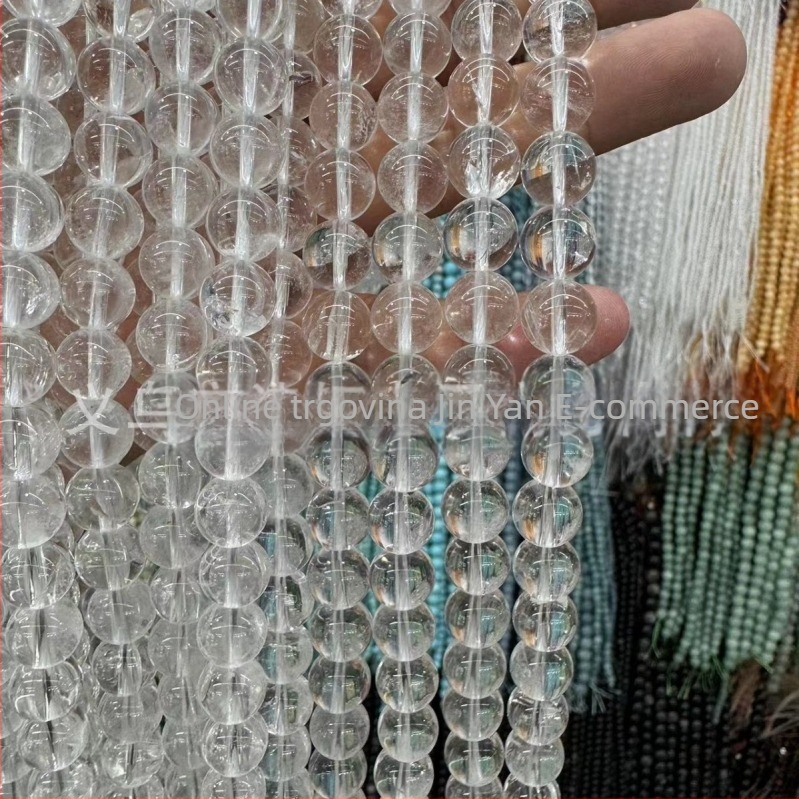 8 mm bijele kristalne perle – prirodne labave perle za DIY nakit, poluproizvodi