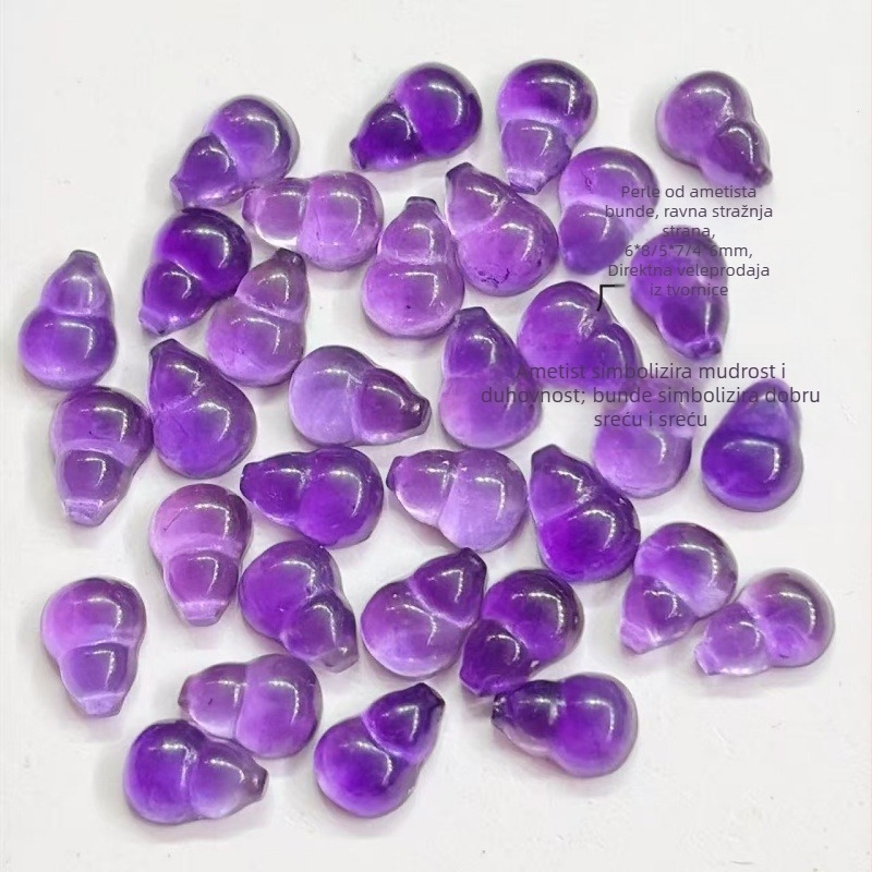 Ametist Gourd DIY dijelovi nakita za narukvice i lančiće, kineski stil, porijeklo Shanwei, ljeto 2025