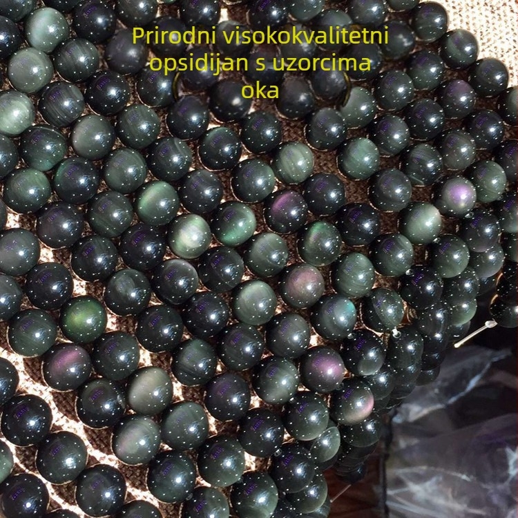 Prirodne višebojne obsidijanske slobodne perle, poluproizvod za DIY nakit