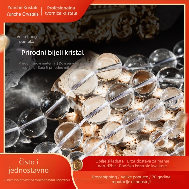 Raspršane perle od bijelog kristala | DIY stil, brend Cloud Clear Crystal, konac, pakiranje na veliko