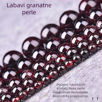 Granatne perle – ručno polirane – plemeniti uzorak – moderan gradski stil