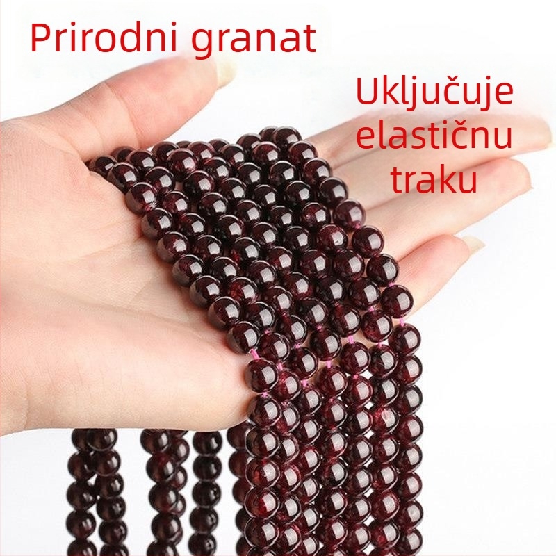 Granatne perle – ručno polirane – plemeniti uzorak – moderan gradski stil