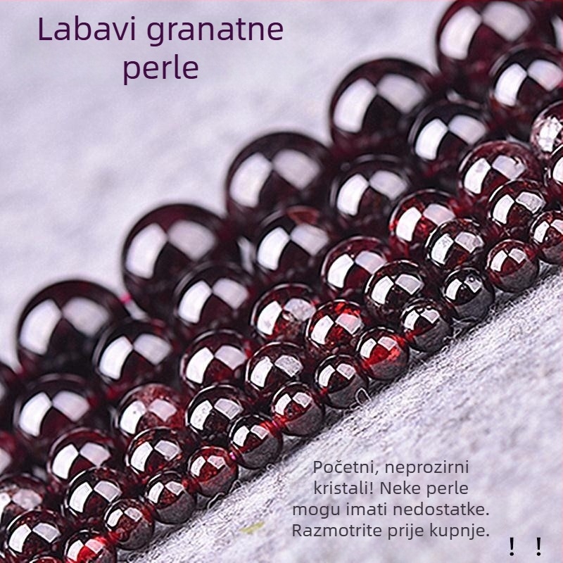 Granatne perle – ručno polirane – plemeniti uzorak – moderan gradski stil
