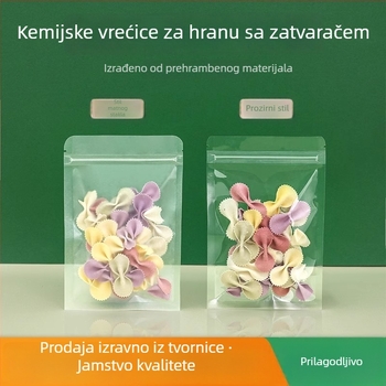 Torba s ravnim dnom, samouzatvarajuća, prozirno-mat ambalaža hrane za čaj i sušeno voće, marki Dehao, materijal: novi materijal, duljina zatvaranja 2–4 cm
