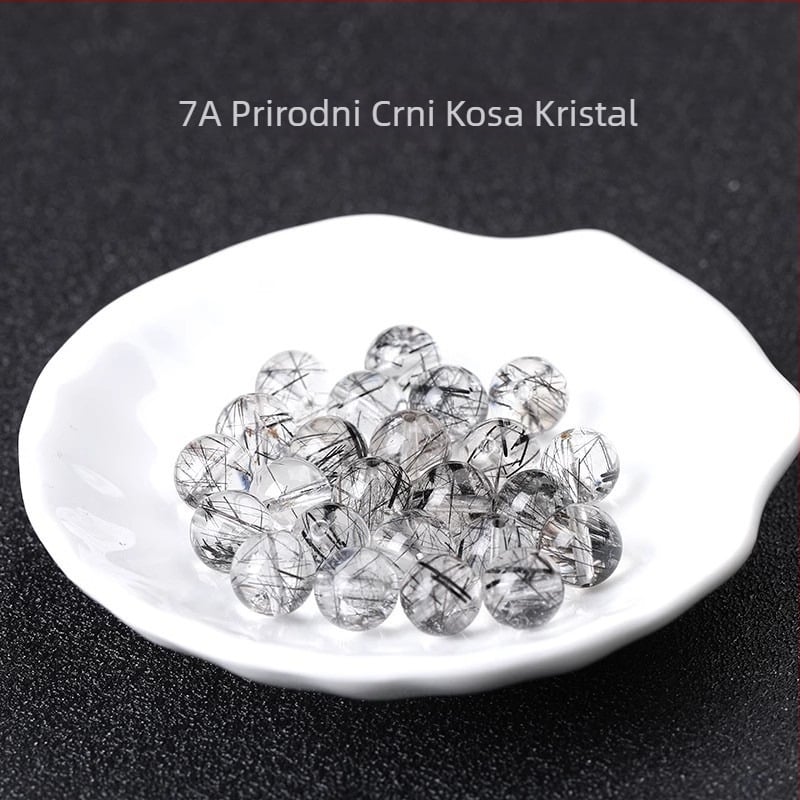 Labave perle od hair crystal, polirani završetak, Hair Crystal uzorak, okrugle perle, vrhunski dojam