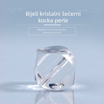 DIY komponente za kristalne nakit - kristalne perle, kvadratni oblik, polirani završetak, prirodni stil, proljeće 2025, labavi poluproizvodi, marka Lianyungang doudou