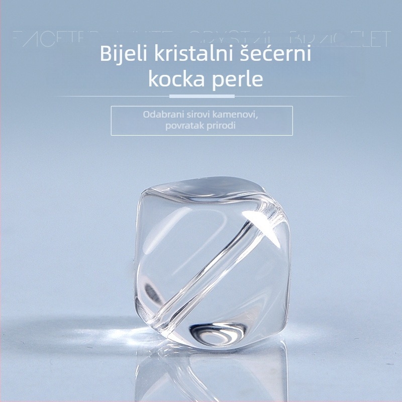 DIY komponente za kristalne nakit - kristalne perle, kvadratni oblik, polirani završetak, prirodni stil, proljeće 2025, labavi poluproizvodi, marka Lianyungang doudou
