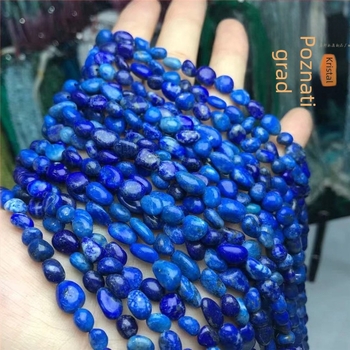 Mingdu Crystal Prirodne perle od lazurita – poluproizvodi, barokni stil, 6 mm