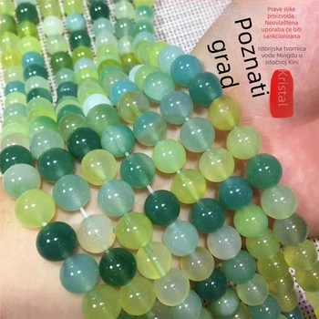 Agatne perle, chalcedon tretman, barokni stil, okrugli oblik, uzorni uzorak