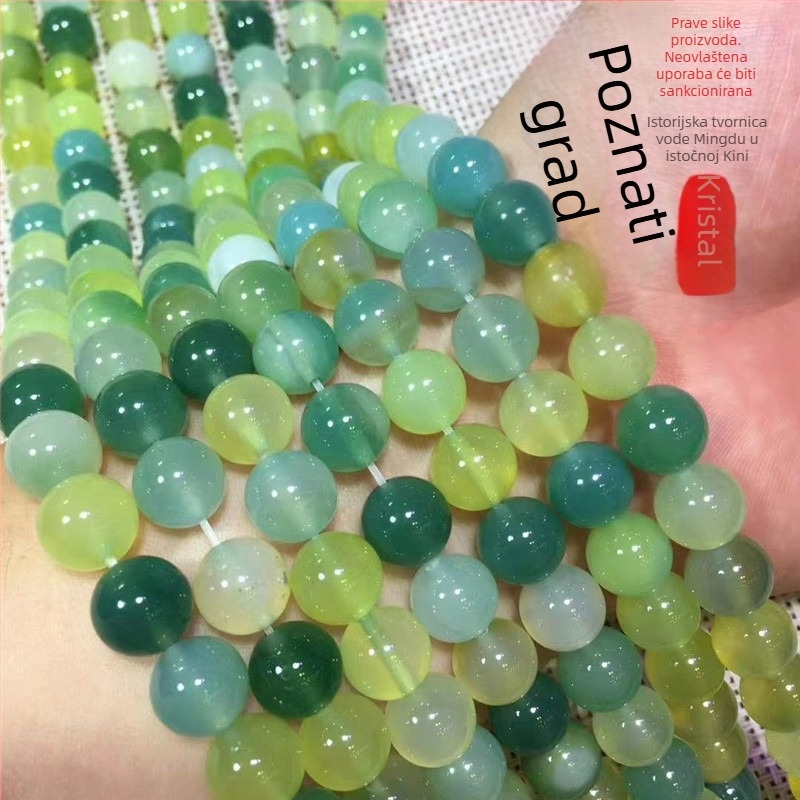 Agatne perle, chalcedon tretman, barokni stil, okrugli oblik, uzorni uzorak