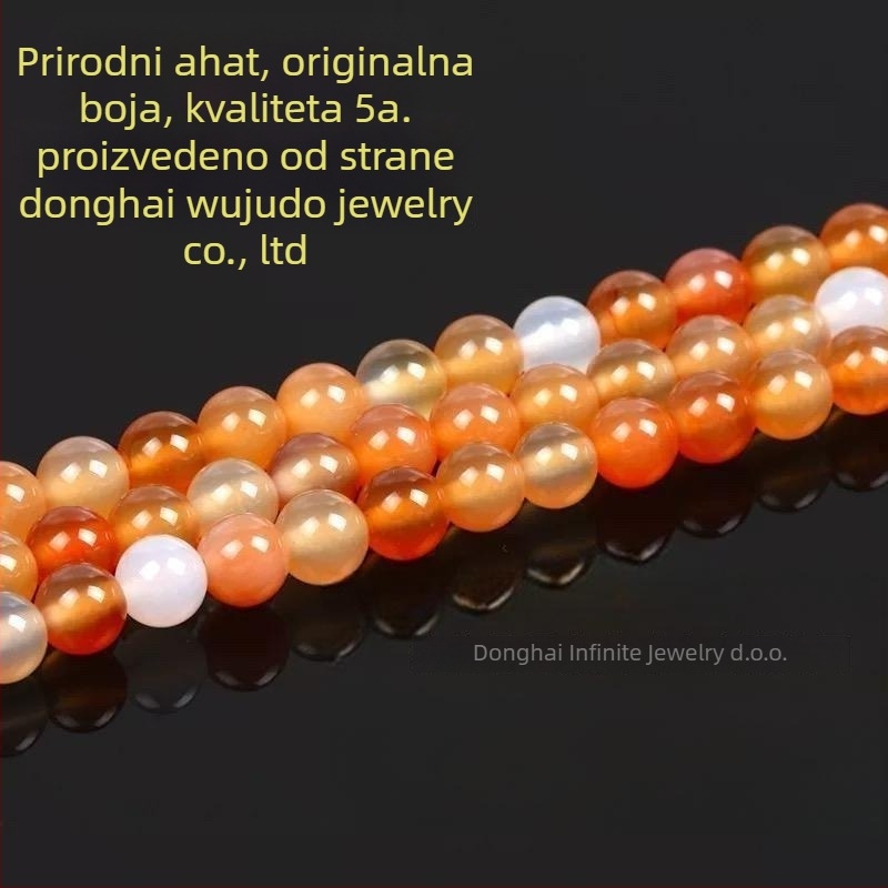 Labave perle od ahata, polirane, prirodni stil (svježe i slatko)