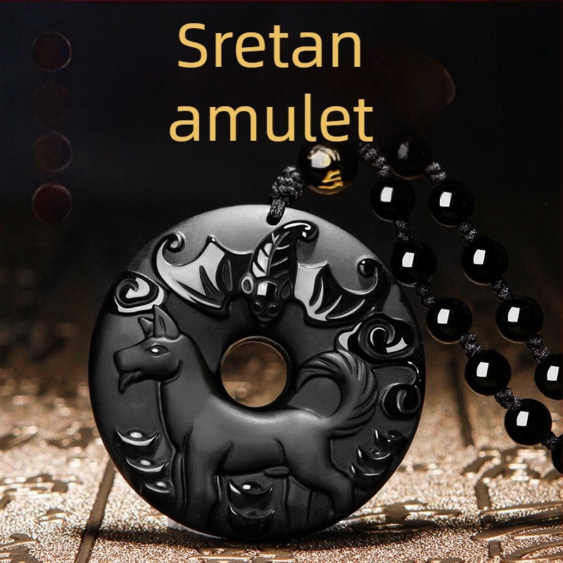 Ogrlica s obsidijanskim zodijakom ha019