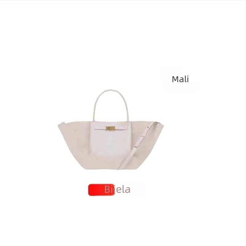 Demellier Wing Bag, Tote torba od prave kože, magnetsko zatvaranje, vodoravni kvadratni oblik, unutarnji džepovi za mobitel i dokumente, podstava od Oxford platna, jedna naramenica
