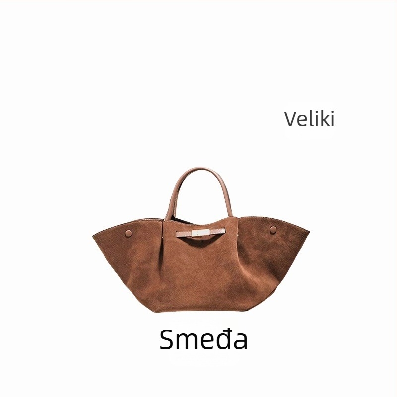 Demellier Wing Bag, Tote torba od prave kože, magnetsko zatvaranje, vodoravni kvadratni oblik, unutarnji džepovi za mobitel i dokumente, podstava od Oxford platna, jedna naramenica