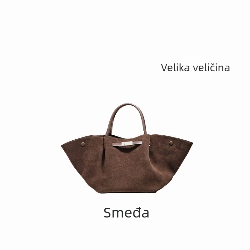 Demellier Wing Bag, Tote torba od prave kože, magnetsko zatvaranje, vodoravni kvadratni oblik, unutarnji džepovi za mobitel i dokumente, podstava od Oxford platna, jedna naramenica