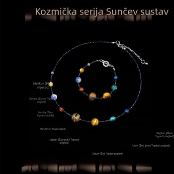 Geometrijska ogrlica od mješovitih materijala, tkanje, srebrni privjesak, unisex, proljeće 2025, stil hladnog vjetra