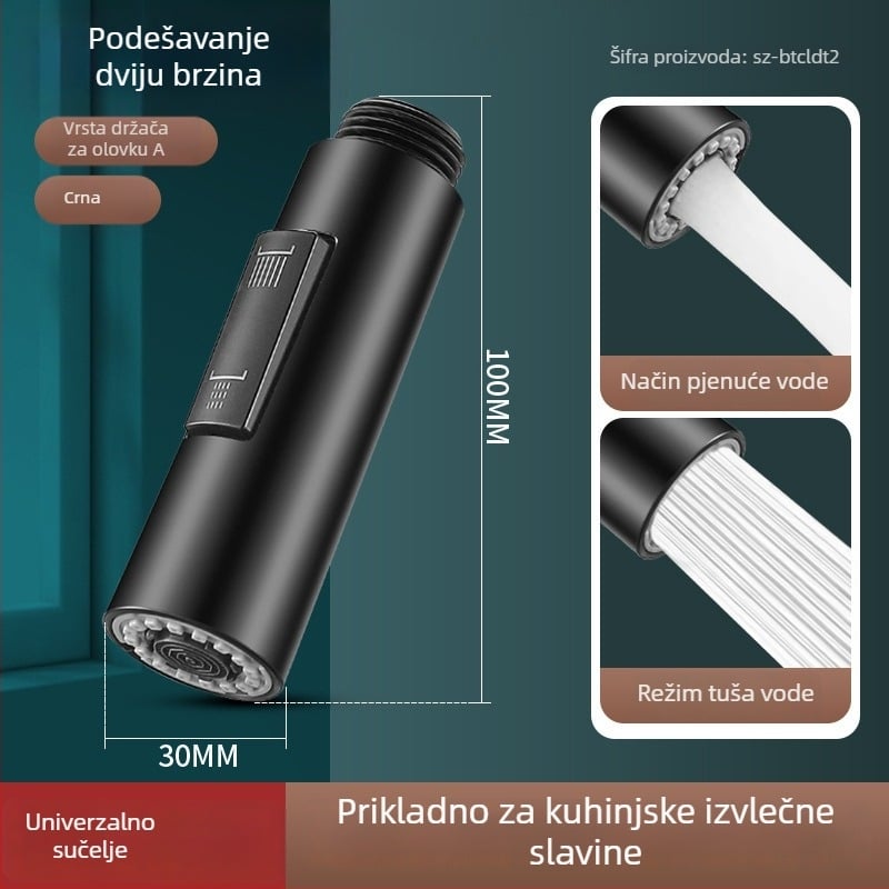 Proširivač kuhinjske slavine s keramičkim jezgrom ventila, ABS kućište, okretna montaža, Ø0.4 ulaz/izlaz, Ø1.0 sjedalo ventila