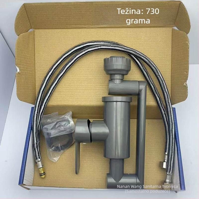 Nehrđajući čelični izvučni kuhinjski faucet, montaža na jedan otvor, keramički disk ventil, model 1200