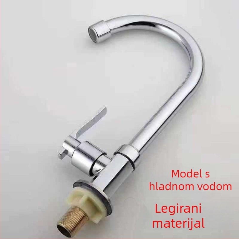 Nehrđajući čelični izvučni kuhinjski faucet, montaža na jedan otvor, keramički disk ventil, model 1200