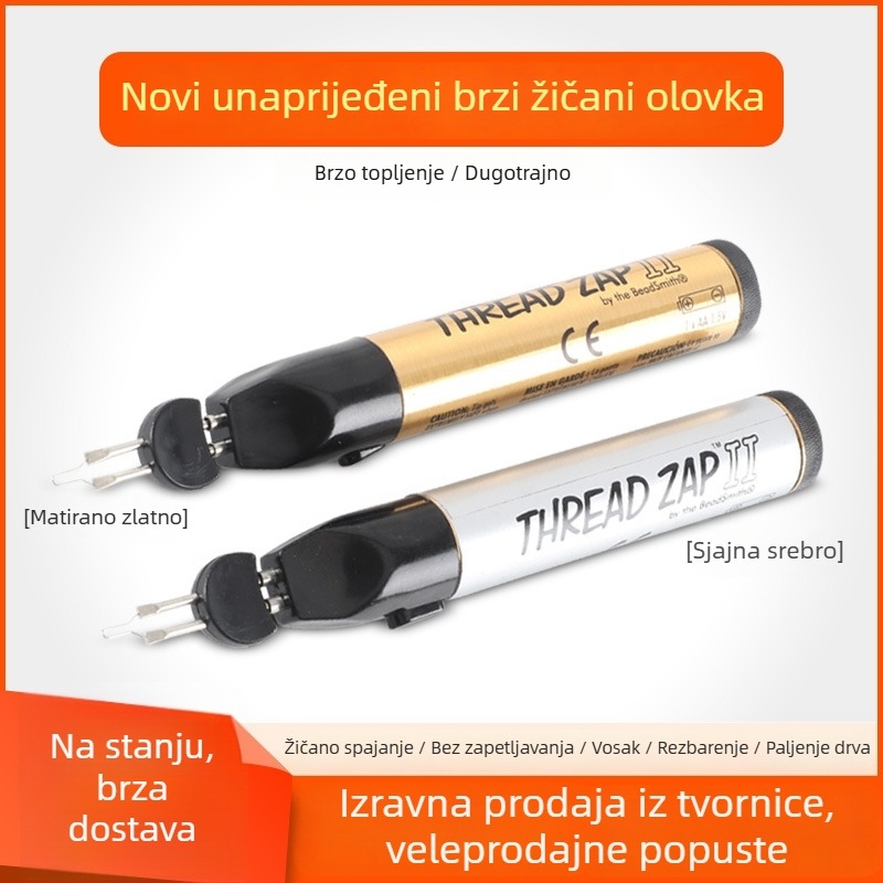 Pero za sagorijevanje niti – Ručni alat za trenutnu obradu voskane niti i pletenje, pogodan za nakit, novčanike i kožne dodatke (Brand: win win; Napajanje: Drugo; Tip: Pero za sagorijevanje niti)