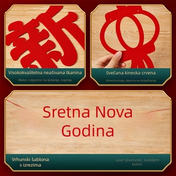 Dekorativni zastava proljetnog festivala, scena Godine konja, crtani stil, halter rope, flanel materijal, brend Zifan