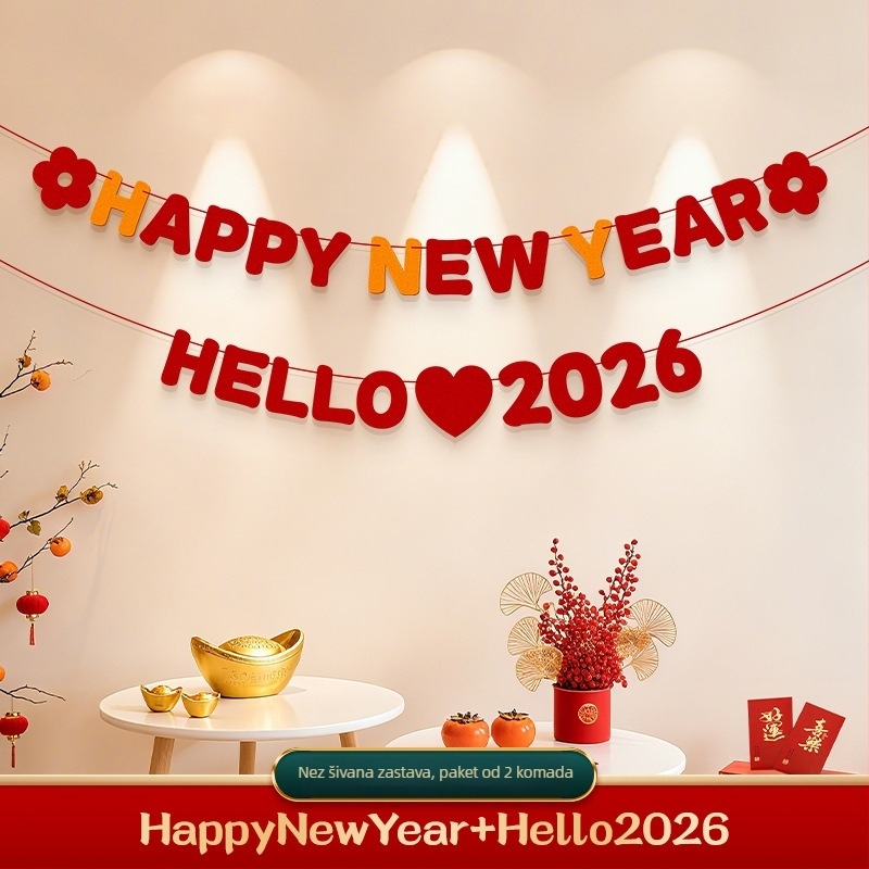 Dekorativni zastava proljetnog festivala, scena Godine konja, crtani stil, halter rope, flanel materijal, brend Zifan