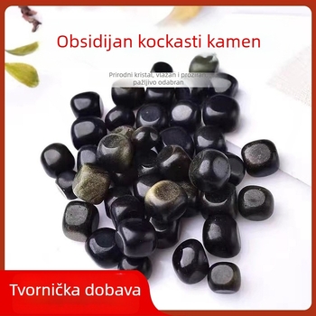 Crni obsidijan šljunak i polirani kristalni šljunak za akvarij, ukrasni kamenčići