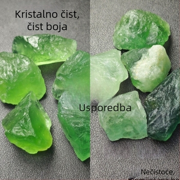 Prirodni fluoritni sirovi kristal za kućnu dekoraciju, geometrijski difuzor kamen, kristalni materijal; kineski stil; pogodan kao osobni dar