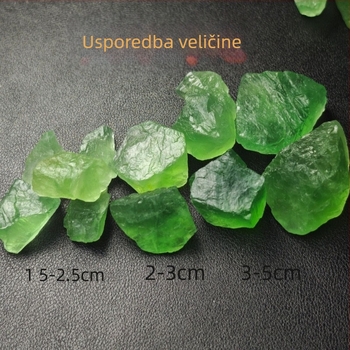 Prirodni fluoritni sirovi kristal za kućnu dekoraciju, geometrijski difuzor kamen, kristalni materijal; kineski stil; pogodan kao osobni dar