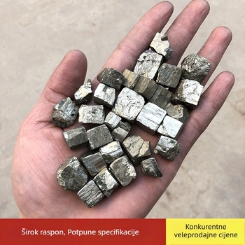 Prirodni mineralni uzorak pirita-halkopirit za učenje, kristalna dekoracija, 100-500 g, prirodna površina, prirodno podrijetlo
