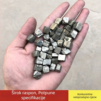 Prirodni mineralni uzorak pirita-halkopirit za učenje, kristalna dekoracija, 100-500 g, prirodna površina, prirodno podrijetlo