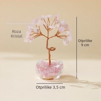 Kristalno stablo novca – ukras od kristala, moderni minimalistički stil, ručno tkano DIY, marka Smart, pogodan kao poslovni dar