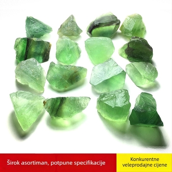 Prirodni zeleni fluorit, oktaedarski kristal, sirovi kamen, mineralni primjerak za ukrasni bonsai