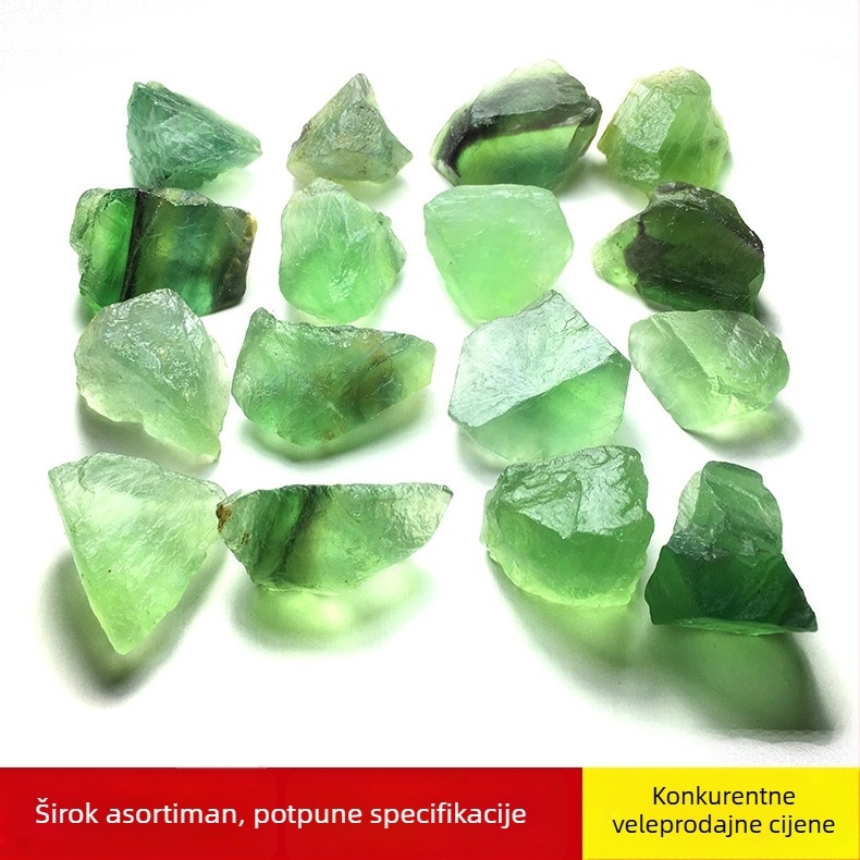 Prirodni zeleni fluorit, oktaedarski kristal, sirovi kamen, mineralni primjerak za ukrasni bonsai