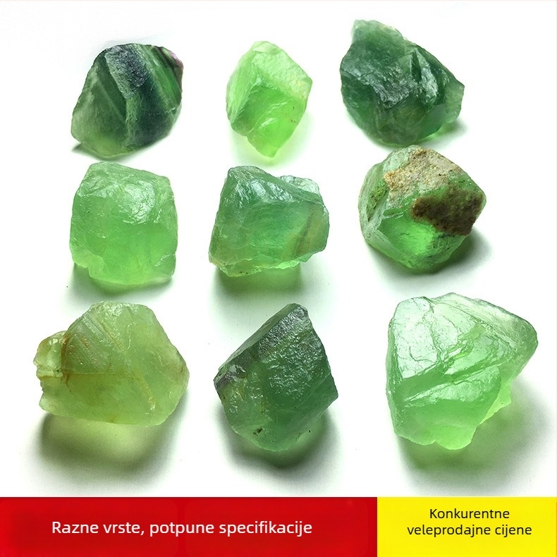Prirodni zeleni fluorit, oktaedarski kristal, sirovi kamen, mineralni primjerak za ukrasni bonsai