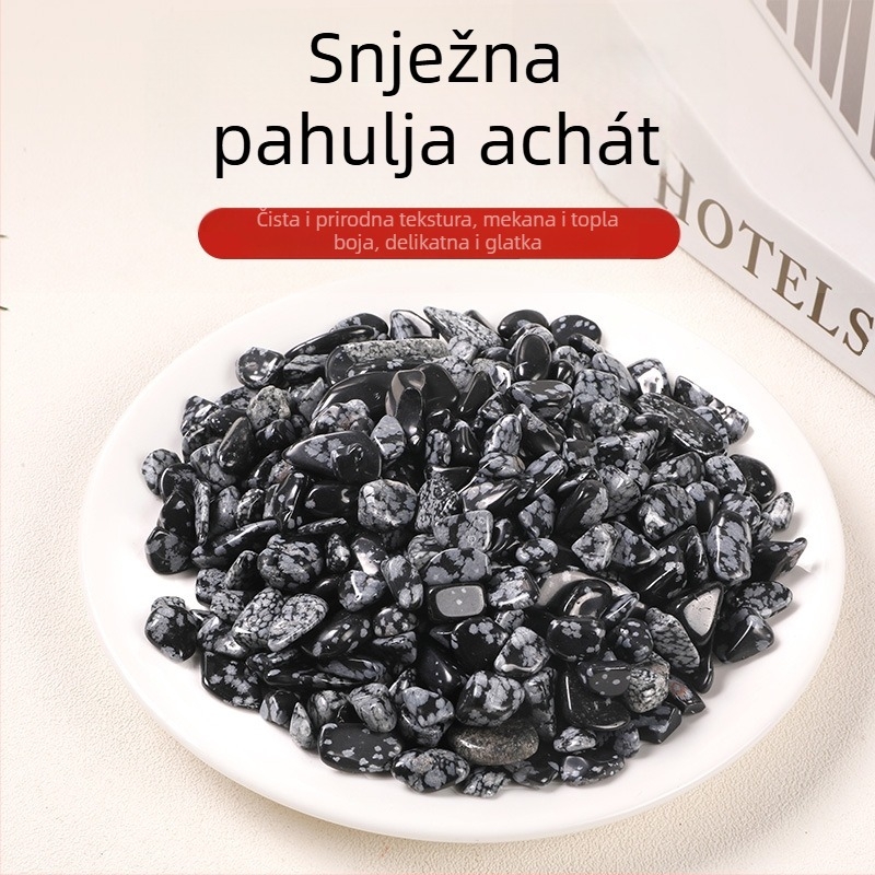 Ahat s pahuljicama za akvarije i posude — kristalni ukras, moderni minimalistički stil