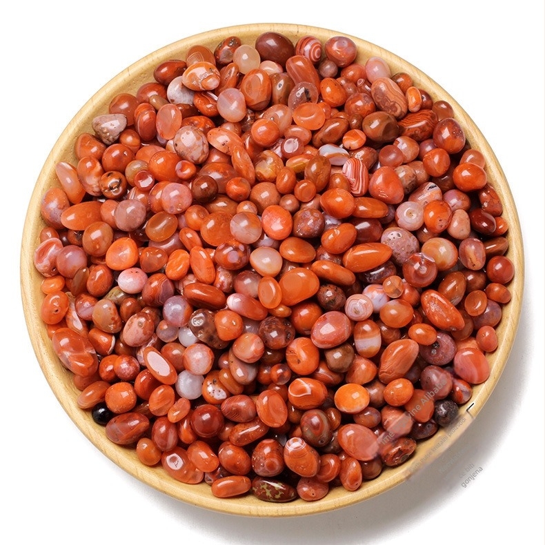 Prirodni južno crveni ahat okrugle čestice za obrazovne arheološke iskopavanja (Obrada: brušenje i poliranje; Pakiranje: PP vrećica; Oblik: geometrija; Vrsta materijala: dragocjeni kameni; Import: Ne)