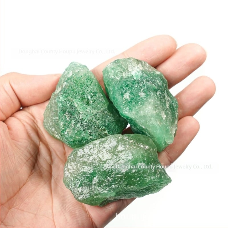 Prirodni zeleni kvarc jagode, sirovi kamen za difuzor i aromaterapiju, 2–3 cm, perle za DIY
